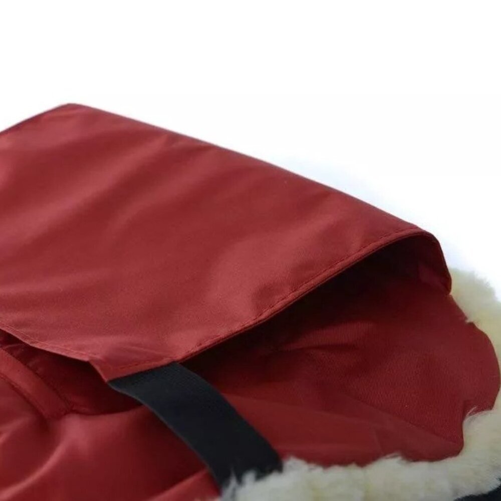 Woolylux Sheepskin Footmuff, 100% Australian Sheepskin, Red - Picture 3 of 7